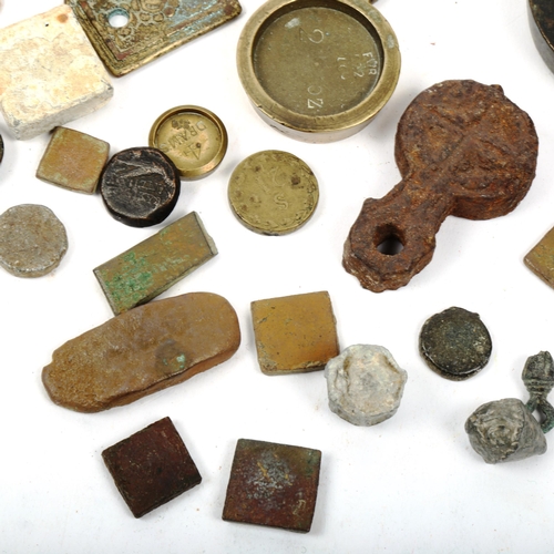 834 - Various Antique weights, including Tribal gold weight, tobacco weights etc (boxful)