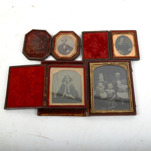 839 - 4 x 19th century daguerreotypes, including family