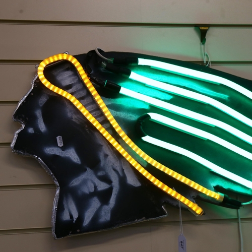 847 - A neon Native American sign, length 113cm