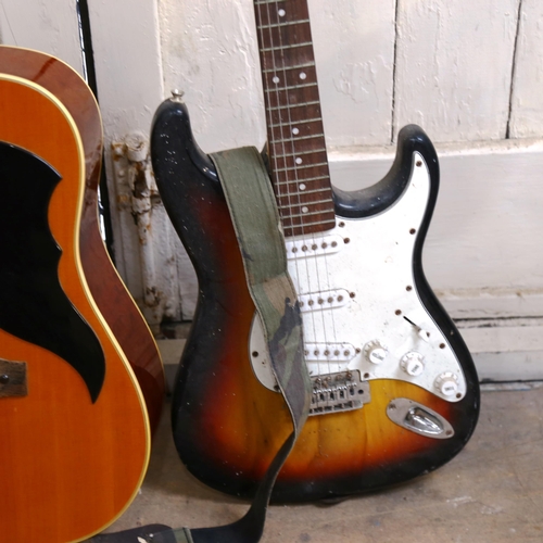 852 - An Eko 6-string acoustic guitar, and a Cruiser by Crafter electric guitar (2)