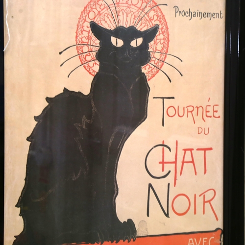 856 - A Tournee Du Chat Noir reprinted poster, framed, overall 78cm x 59cm