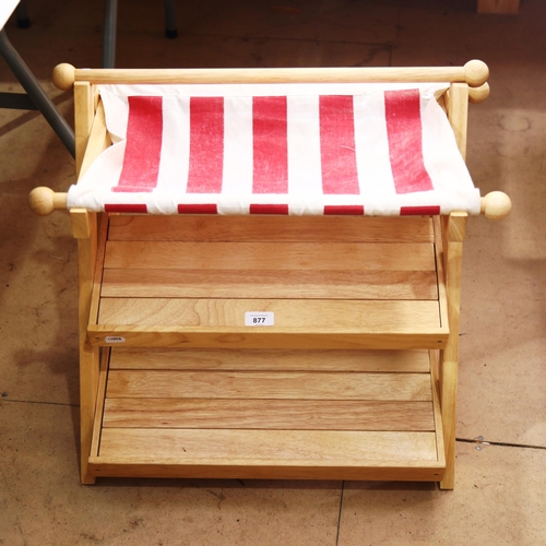 877 - A modern table-top pine toy market stall, width 52cm