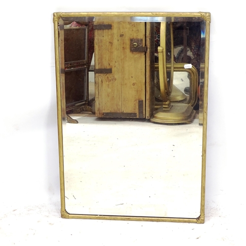 2161 - An Art Deco gilt-framed bevel-edge wall mirror, 53cm x 76cm