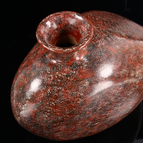 480 - EMMANUEL MALDONADO, Nicaragua, a large hand-built earthenware vase, signed to base, length 34cm