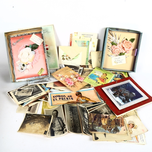 137 - Various ephemera and postcards (boxful)