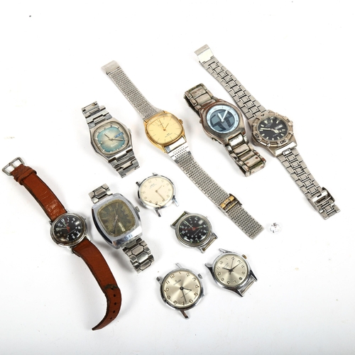 1090 - A collection of gent's wristwatches, including Timex, Oris, Sekonda, Rotary etc