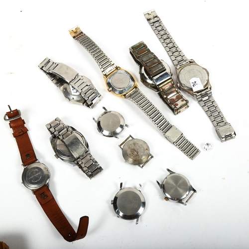 1090 - A collection of gent's wristwatches, including Timex, Oris, Sekonda, Rotary etc