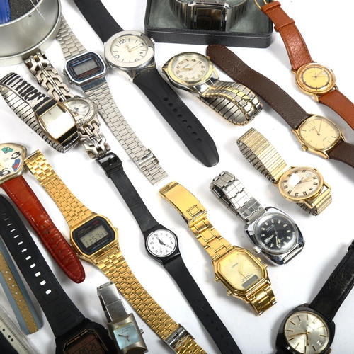 1092 - Various quartz wristwatches, including Swatch, digital, Timex, Seiko etc