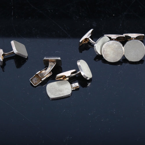 1135 - 3 pairs of Finnish sterling silver cufflinks, and Kultaseppasalovrra Jpe pendant