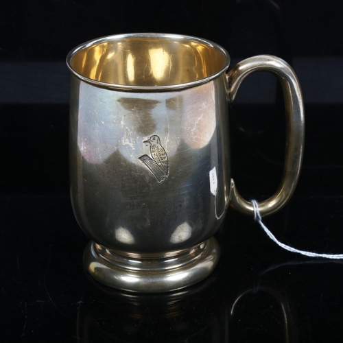 1193 - An Elizabeth II silver tankard, hallmarks for Sheffield 1960, 5.9oz