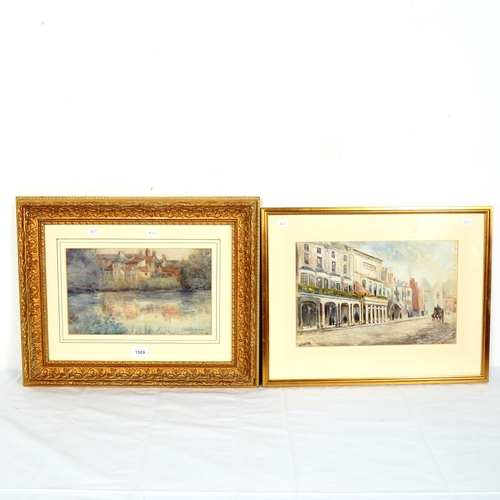 1509 - 2 watercolours, including example by Claude Hulke, both framed (2)