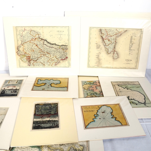 1533 - Various hand coloured maps, 1668-1850, all mounted (13)