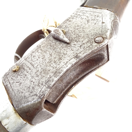 488 - A Martini Muscat underlever rifle, marked English Manufacture