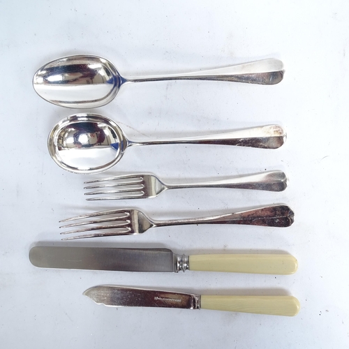 1005 - MAPPIN & WEBB - a suite of silver plated cutlery for 6 people, including fish servers and carvers, i... 