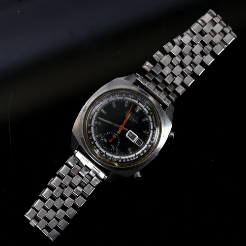 15 - SEIKO - a Vintage stainless steel 'Pulsations' automatic chronograph bracelet watch, ref. 6139-6022,... 