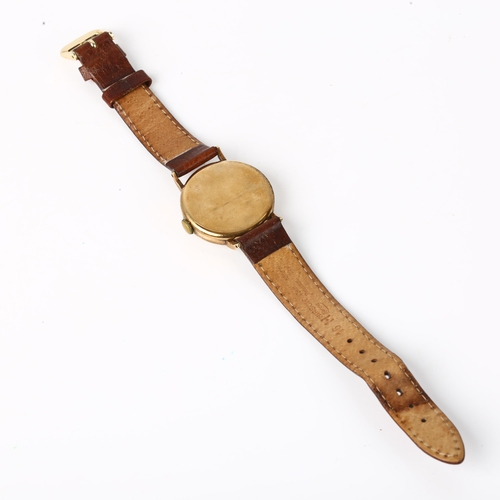 37 - SMITHS - a Vintage 9ct gold De Luxe mechanical wristwatch, ref. 12383, circa 1956, cream dial with A... 