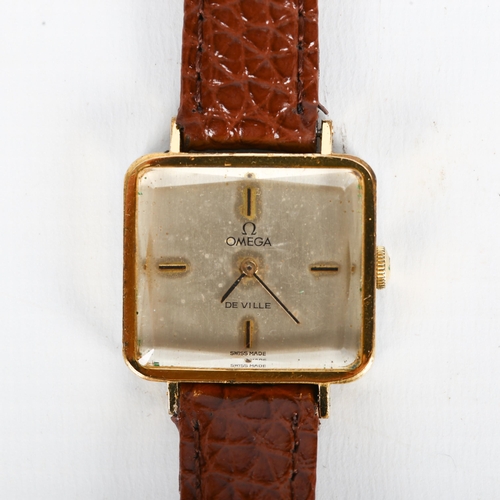 66 - OMEGA - a lady's gold plated stainless steel De Ville mechanical wristwatch, ref. 511.0375, circa 19... 