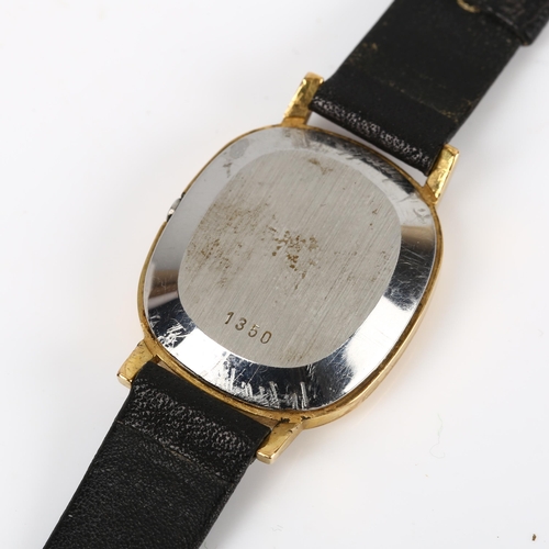 69 - 2 lady's wristwatches, comprising 9ct gold Camy and gold plated Omega De Ville quartz, only Camy wor... 