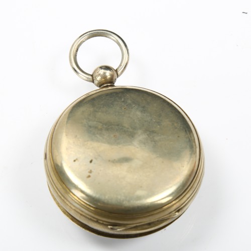 78 - An 18th century pocket watch, by William Ilbery (1780-1839), white enamel dial with Roman numerals a... 