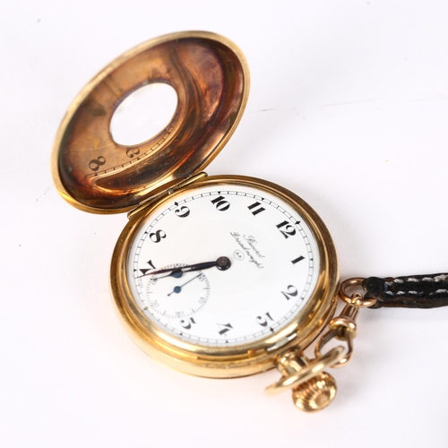 79D - 2 gold plated pocket watches, comprising Record Dreadnought and Lakeside, not currently working (2)