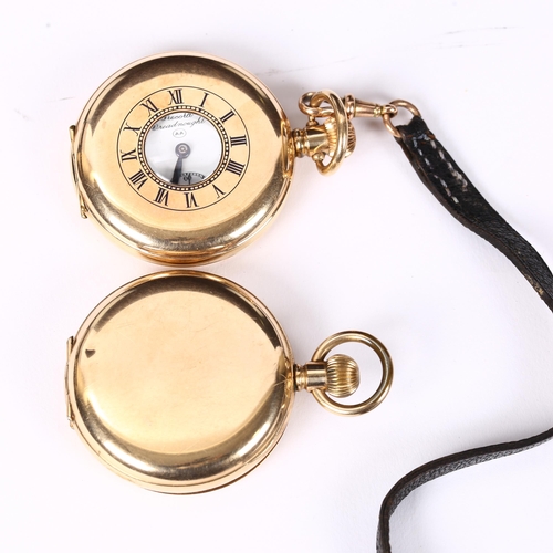 79D - 2 gold plated pocket watches, comprising Record Dreadnought and Lakeside, not currently working (2)