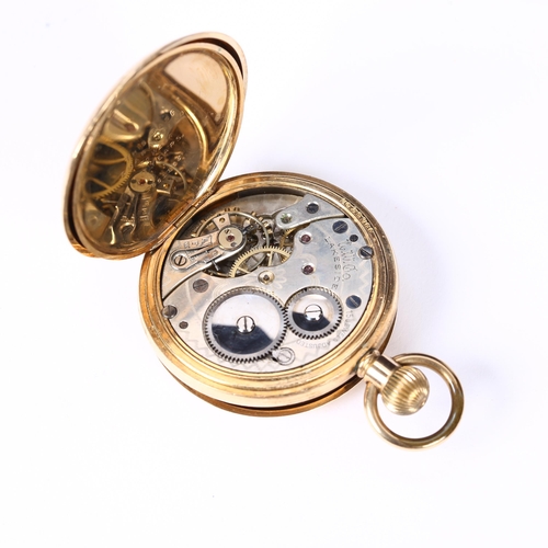 79D - 2 gold plated pocket watches, comprising Record Dreadnought and Lakeside, not currently working (2)