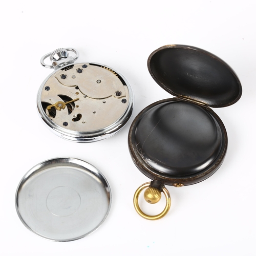 79E - 2 pocket watches, comprising gunmetal example and Ingersoll Triumph, both working order (2)