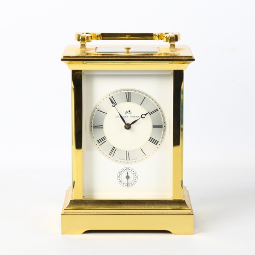 79K - MATTHEW NORMAN - a brass-cased Anglaise Grande repeating carriage clock, ref. 1751/81, white dial wi... 