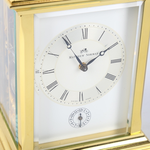 79K - MATTHEW NORMAN - a brass-cased Anglaise Grande repeating carriage clock, ref. 1751/81, white dial wi... 