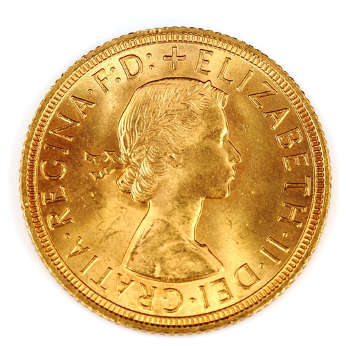 102 - An Elizabeth II 1959 gold full sovereign coin, 7.9g