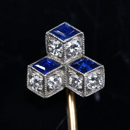 163 - An Art Deco sapphire and diamond 