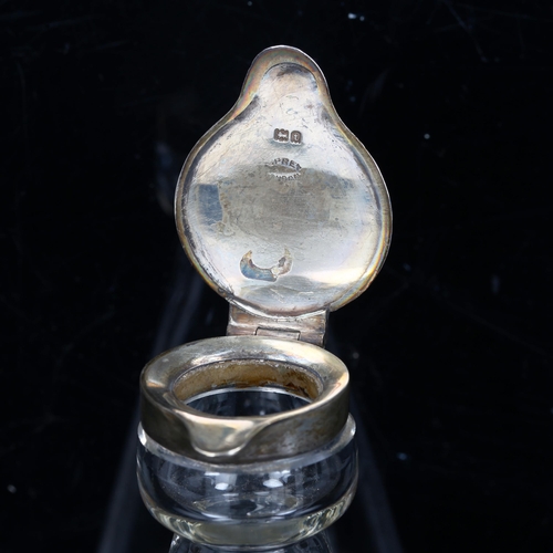 211 - ASPREY - a George V silver-mounted glass Whisky noggin, by Asprey & Co Ltd, hallmarks London 1914, h... 