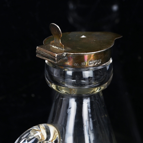 211 - ASPREY - a George V silver-mounted glass Whisky noggin, by Asprey & Co Ltd, hallmarks London 1914, h... 