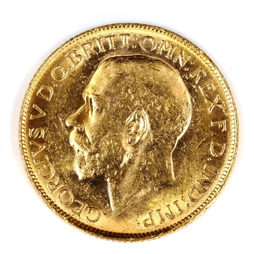 89 - A George V 1922 gold full sovereign coin, Perth Mint, 7.9g