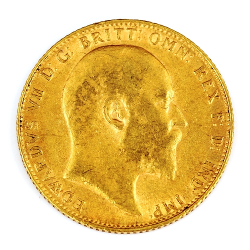 95 - An Edward VII 1906 gold full sovereign coin, 7.9g