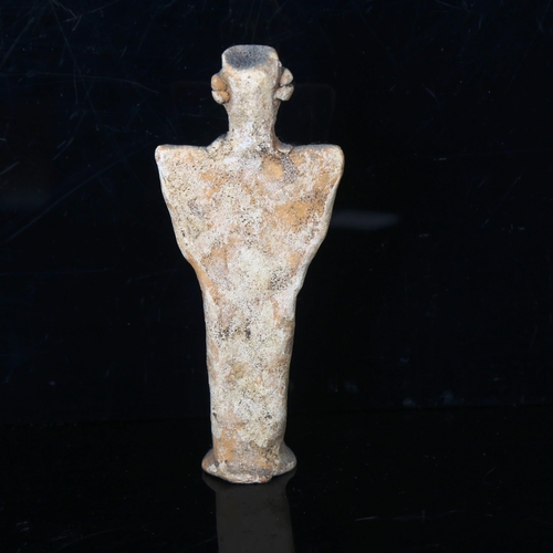 1037 - Syro-Hittite terracotta pottery idol figure, height 14.5cm