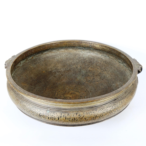 1149 - An exceptionally large Indian bronze Urli temple cooking cauldron, possibly 18th/19th century, decor... 