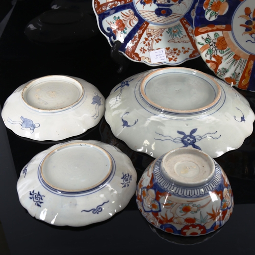 1162 - 6 pieces of Chinese Imari porcelain, largest 30cm diameter