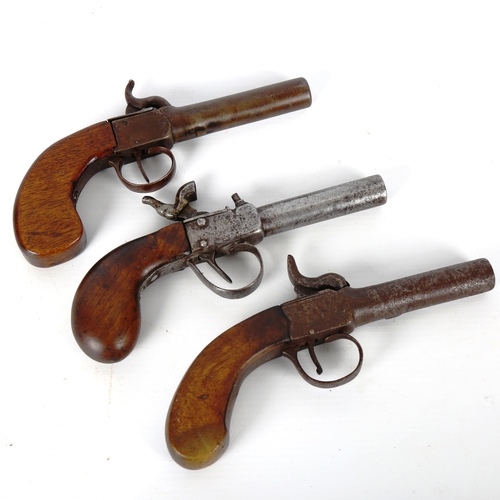 1193 - 3 x 19th century percussion pistols