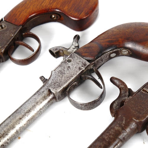 1193 - 3 x 19th century percussion pistols