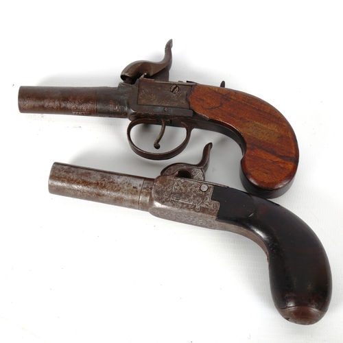 1197 - 2 x 19th century percussion pistols