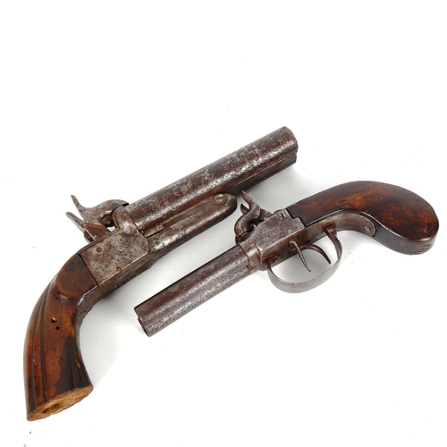 1198 - 2 double-barrel percussion pistols