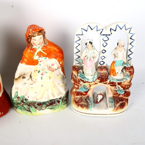 1204 - 6 pieces of 19th century Staffordshire pottery