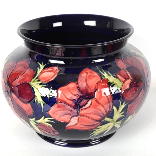 1232 - MOORCROFT POTTERY- Anemone pattern jardiniere, height 20cm, rim diameter 21cm