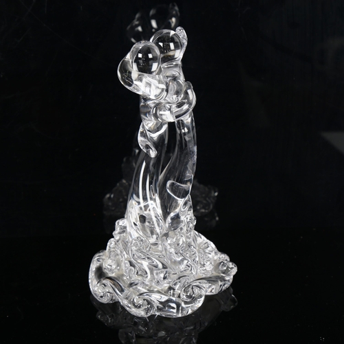 1272 - Paul Critchley glass sculpture, The Lovers, signed under base, dated 2006, height 18cm