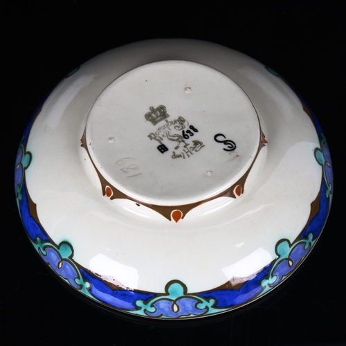 1273 - Rozenburg Juliana pattern bowl, decorated by Samuel Schellink circa 1912, signed with monogram, diam... 