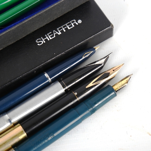 1288 - Sheaffer 3-pen set, a Sheaffer fountain pen, and 4 other pens