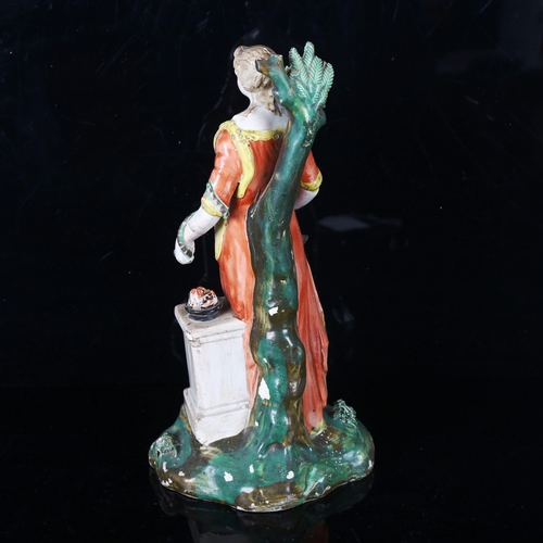 1307 - An early 19th century Staffordshire Pearlware Classical figure, height 24cm