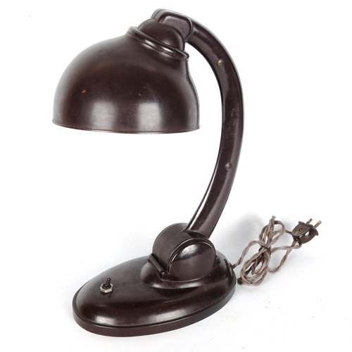 1438 - An Erik Kirkman Cole Bakelite desk lamp circa 1930, height 36cm