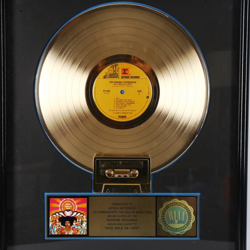 1440 - Jimi Hendrix Experience gold disc presented to Mitch Mitchell to commemorate the sale of more than 5... 